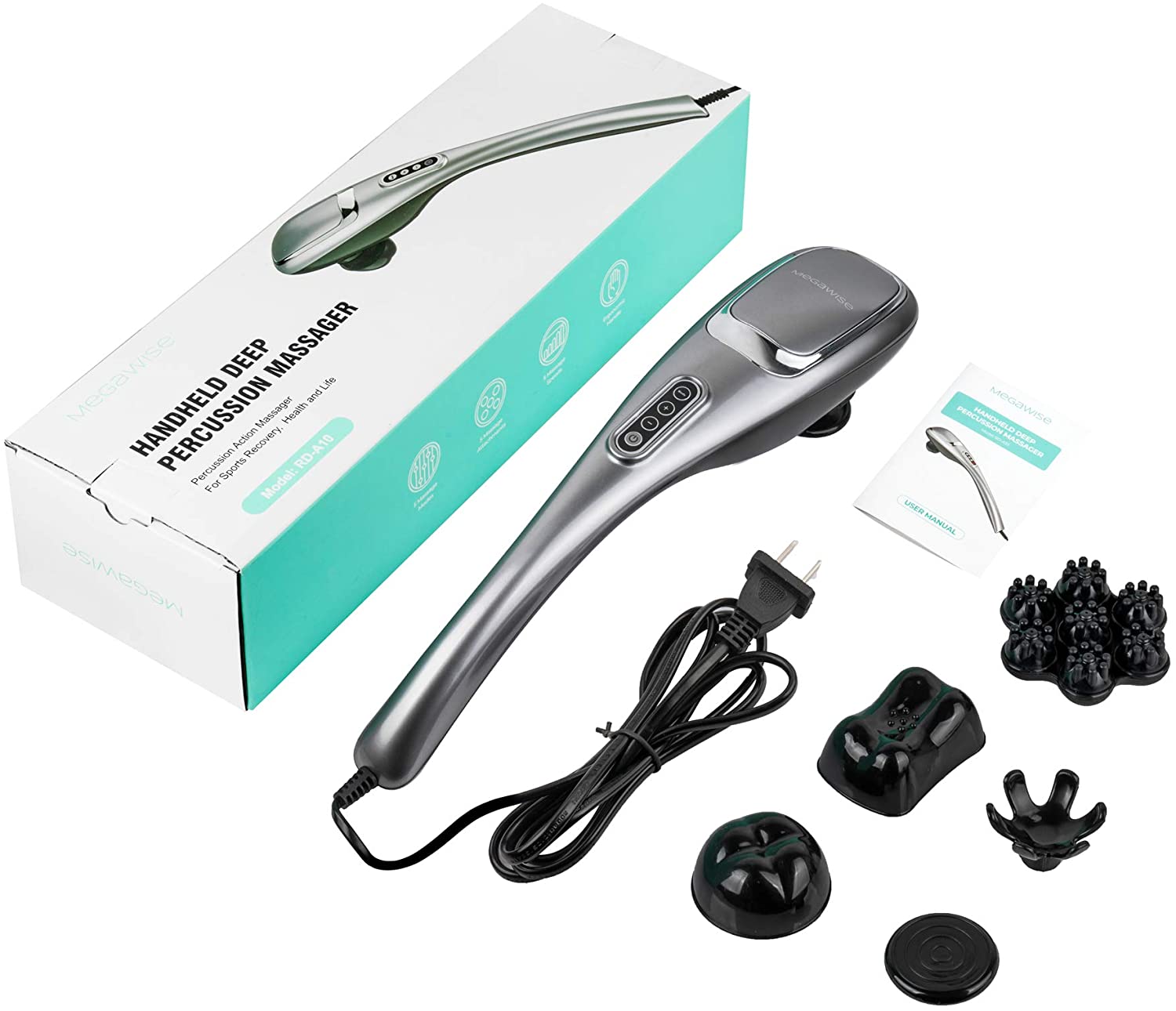 MEGAWISE Handheld Deep Tissue Neck Back Massager